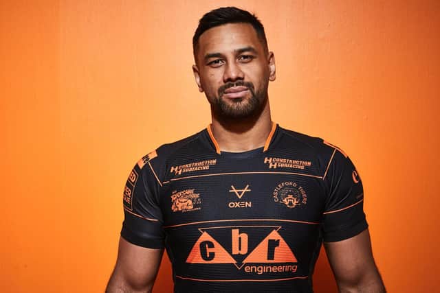 Tigers' Kenny Edwards in their 2022 Magic Weekend shirt. Picture by Castleford Tigers.