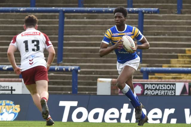 Neil Tchamambe has impressed for Rhinos' under-18s this season. Picture by Matthew Merrick/Varley Picture Agency/Leeds Rhinos.