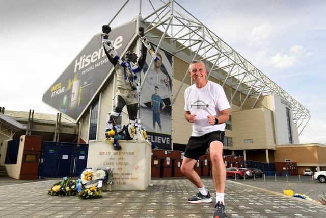 Allan came up with the challenge as a tribute to his dad, Allan, who died in November 2020 as a result of advanced Dementia and other complications. Picture: Simon Hulme.