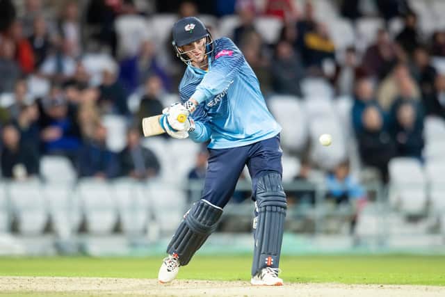 FORM GUY: Yorkshire Vikings' Harry Brook hits out on his way to a half century against the Worcester Rapids. Picture by Allan McKenzie/SWpix.com