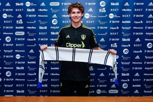 FRESH FACE - Leeds United have spent around £25m on RB Salsburg midfielder Brenden Aaronson, a 21-year-old American international who has played for Jesse Marsch. Pic: LUFC