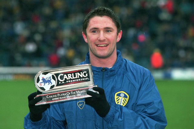 A fresh-faced Robbie Keane signed for Leeds United during 2001/02 after an initial, successful loan spell for just over £16 million from Italian giants Internazionale. After signing permanently, Keane did not match his loan form and was sold to Tottenham Hotspur in 2002. (Image: Laurence Griffiths /Allsport)