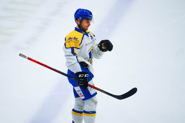 BACK FOR MORE: Lewis Baldwin is one of four players to have agreed to return for Leeds Knights for the 2022-23 NIHL National season. Picture James Hardisty