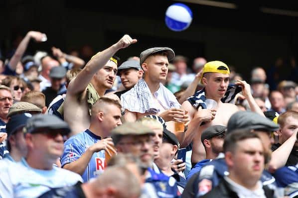 Rovers fans at Saturday's final. Picture by Will Palmer/SWpix.com.