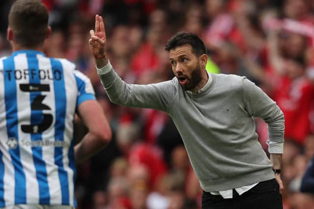 Huddersfield Town boss Carlos Corberan. Pic: Adrian Dennis.