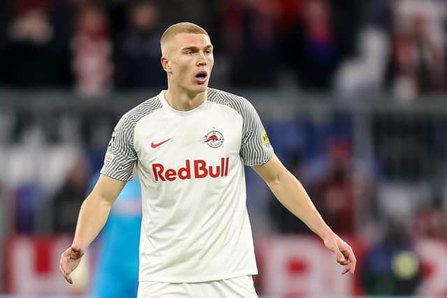 WANTED: Rasmus Kristensen is expected to leave FC Red Bull Salzburg this summer (Photo by Roland Krivec/DeFodi Images via Getty Images)