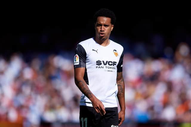 BREATHE: Helder Costa exhales during his loan spell at Valencia (Photo by Alex Caparros/Getty Images)