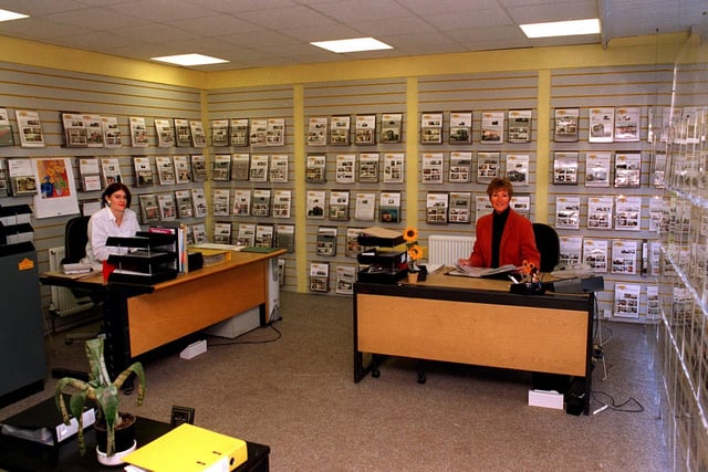 Staff at Brooklands Estate Agents on Town Street pictured in January 1997.