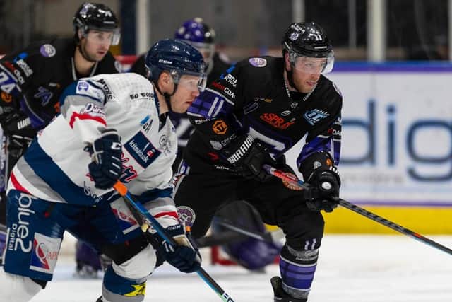 BATTLE STATIONS: Matt Haywood - in action for Glasgow Clan against Dundee Stars last season Picture cvourtesy of EIHL/ Al Goold