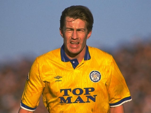 Lee Chapman during the FA Cup third round clash against Barnsley at Oakwell in January 1991.