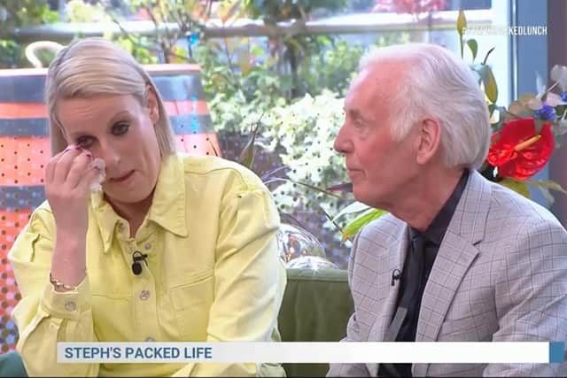 Louise told tales from Steph’s life, speaking to her childhood friends, teachers, former colleague and mentor Robert Peston and, finally, Steph’s dad, Eamonn.