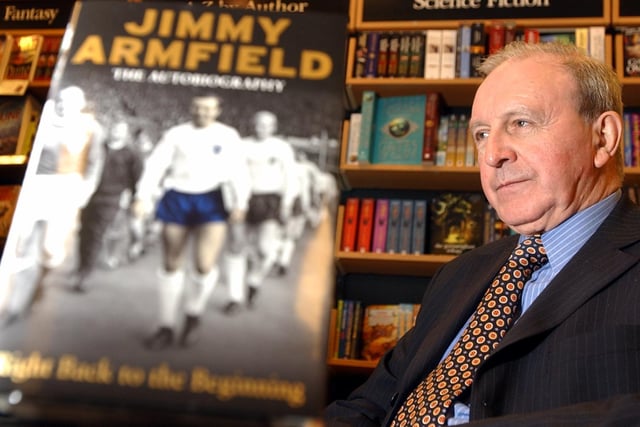 Former Leeds United manager Jimmy Armfield was at Waterstones in the city centre in February 2004 to sign copies of his new book 'Right Back At The Beginning'