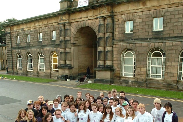 'Save Bretton Hall' These students were angry about the proposed closure of the University of Leeds Bretton Hall campus in October 2004..