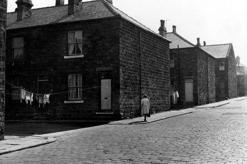 Birch Street showing rows of terraced houses off on the left in May 1969.