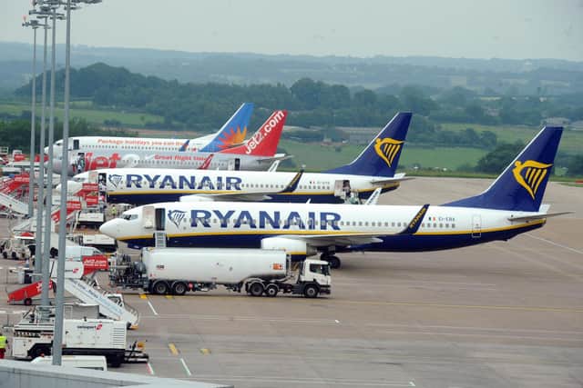 Airlines across the UK have been forced to cancel flights this week as staff shortages, air traffic control restrictions and airport handling delays begin to take their toll. Picture: Tony Johnson.
