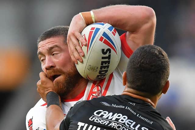 St Helens' Kyle Amor has been brought in on loan by Warrington in a bid to beef up the Wolves' front row. Picture: Dave Howarth/PA Wire.