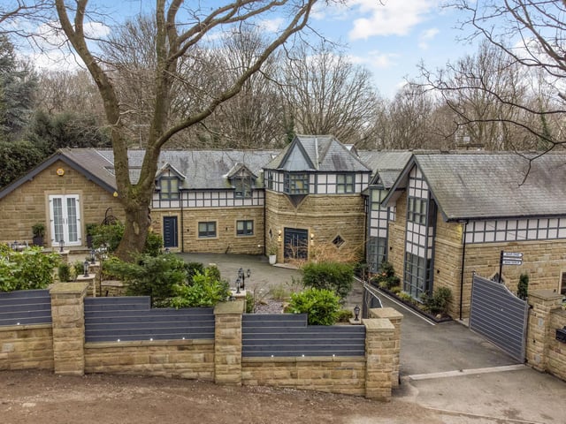 This very striking property of about 10,000 sq ft is situated off a quiet lane close to Horsforth village, surrounded by immaculately maintained gardens and affording an exceptional living space over three floors.