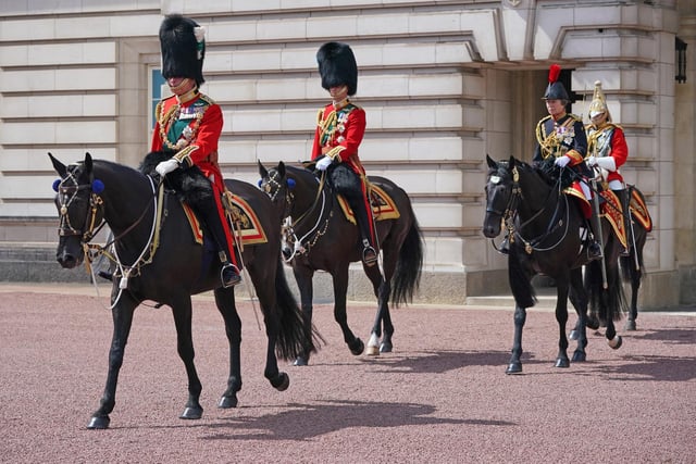 The Princess Royal leaves Buckingham Palace for the Trooping the Colour ceremony at Horse Guards Parade.