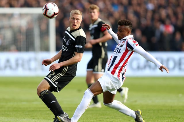 Kristensen scores his only goal of the season in Ajax's 4-0 victory in the KNVB Cup final against Willem II.