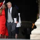 Prime Minister Boris Johnson and wife Carrie Johnson at the National Service of Thanksgiving at St Paul's Cathedral, London (Photo: PA Wire/Stefan Rousseau)
