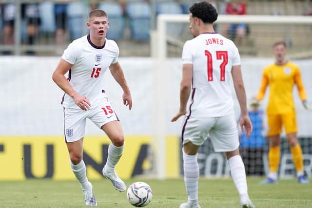 CLEAN SHEET: For Leeds United defender Charlie Cresswell, left, and England's under-21s against Czech Republic under-21s on Friday evening.
Photo by Christian Hofer - The FA/The FA via Getty Images.
