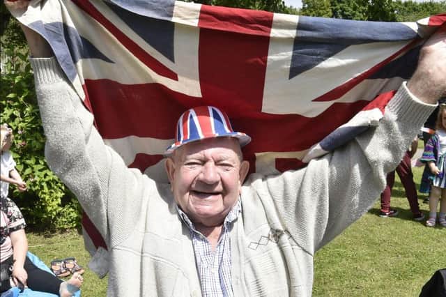 Dennis Aldis, 91, who was 22 when the Queen was coronated in 1953 was enjoying the music at Pudsey Park's jubilee event organised by The Music Box and featuring six local bands.