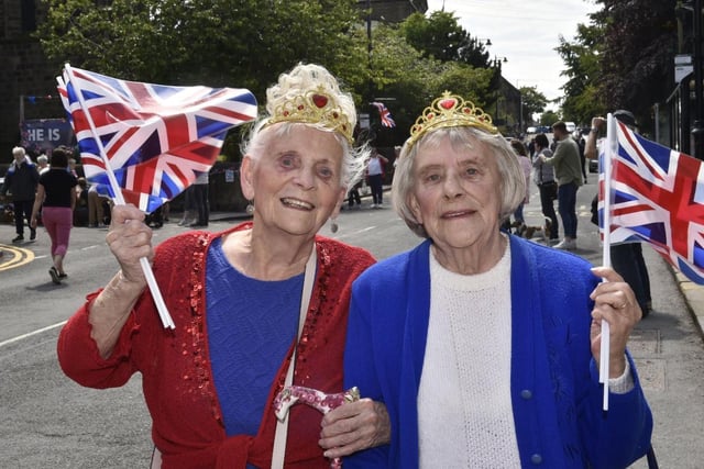 Audrey Thornton, 88 and Joan Lunby, 80, were also keen to join the celebrations of the Queen's landmark occasion.