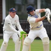 Farsley batsman Jonathan Read in action during his innings of 86 against Cleckheaton. Picture: Steve Riding.