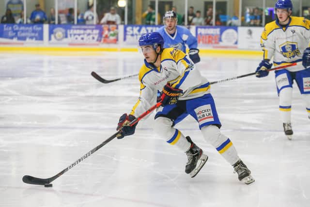 Brandon Whistle - in action for Leeds Knights against Sheffield Steeldogs last season Picture: Andy Bourke/Podium Prints