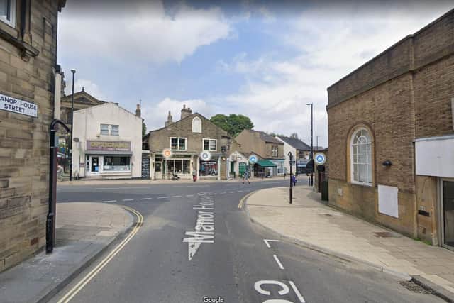While at the scene, officers located a large cannabis farm within a former bank building at the junction of Lowtown and Manor House Street. Picture: Google.