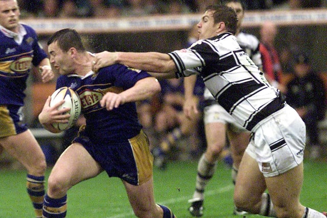 Iestyn Harris (pictured) landed three kicks, but an under-strength Rhinos side's win at the Boulevard is best remembered for prop Danny Ward's only career drop goal.