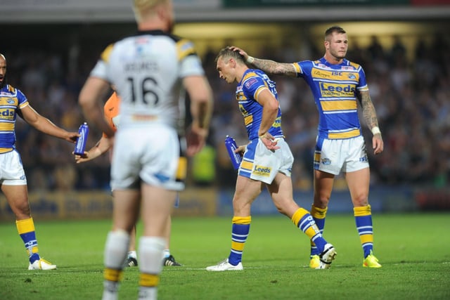 Kevin Sinfield was sent-off for the only time in his career as Castleford fought back to secure a draw at Headingley.