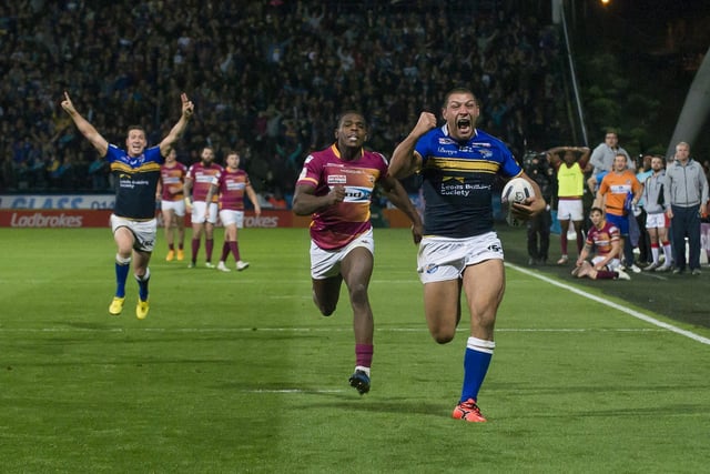 The greatest moment. Ryan Hall's try after the hooter secured the league leaders' shield and kept Rhinos on track for the treble.