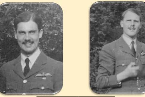 Flight Lieutenant Geoffrey Austen Harrison (left) and Squadron leader Hugh Raymond Harrison DFC.