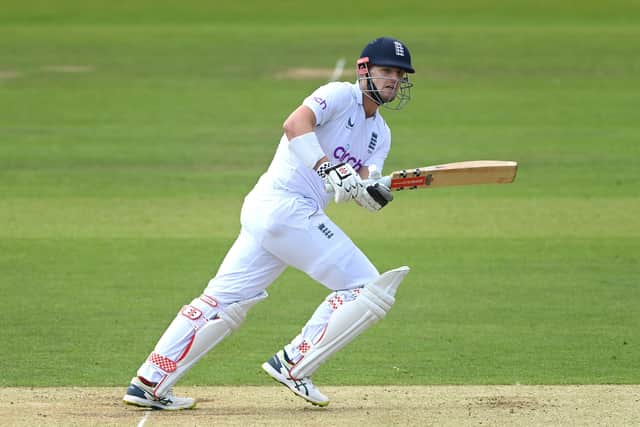 England batsman Alex Lees in action against New Zealand at Lord's Picture: Stu Forster/Getty Images