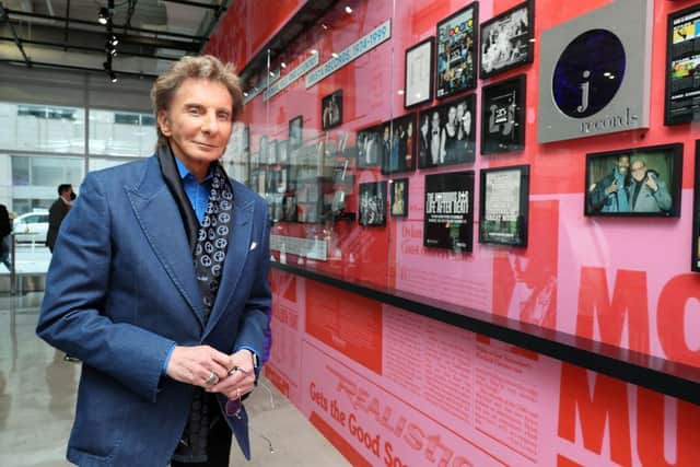 Barry Manilow attends the Clive Davis Gallery Ribbon Cutting at New York University on April 05, 2022 in New York City. Photo: Getty Images