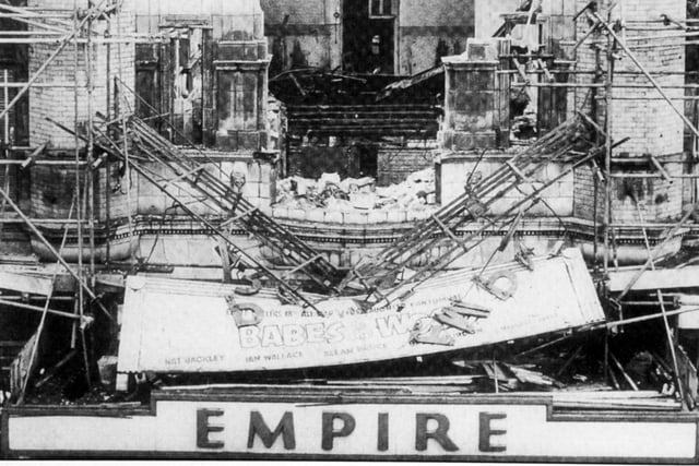 The demolition of the Empire Palace Theatre in 1962.