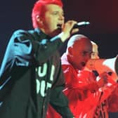 'Tubthumping' is a song released by British rock band Chumbawamba from their eighth studio album, Tubthumper. Picture: Fiona Hanson/PA.