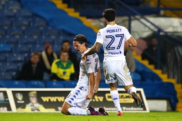 Academy graduate Alex Mowatt was the last outfielder to wear the No. 27 shirt at Elland Road. Goalkeeper Jamal Blackman briefly laid claim to it during 2018/19 but it has been vacant ever since (Photo by Matthew Lewis/Getty Images)