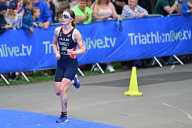 TEAMWORK: Great Britain’s Sian Rainsley, above, and her partner and international team-mate Tom Bishop, who live in Leeds, will be taking part in the World Championship Triathlon Series in the city this weekend. Picture: Andy Chubb.