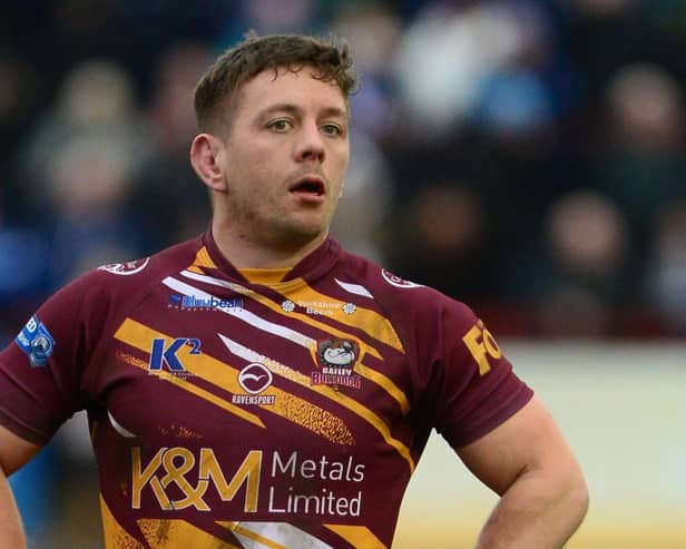 Alistair Leak, one of four players to score two tries in Batley Bulldogs' 58-18 Championship win over Newcastle Thunder. Picture: James Hardisty.