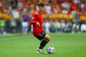 NEW STAR: 17-year-old Spain sensation Gavi looks to work some more magic during Sunday's victory against Nations League visitors Czech Republic in Malaga, a game in which Leeds United's Diego Llorente stayed on the bench.
Photo by Fran Santiago/Getty Images.