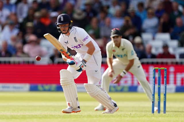 SEIZE THE MOMENT: England's Ollie Pope has an excellent opportunity to deliver on his obvious Test match potential on day three at Trent Bridge Picture: Mike Egerton/PA