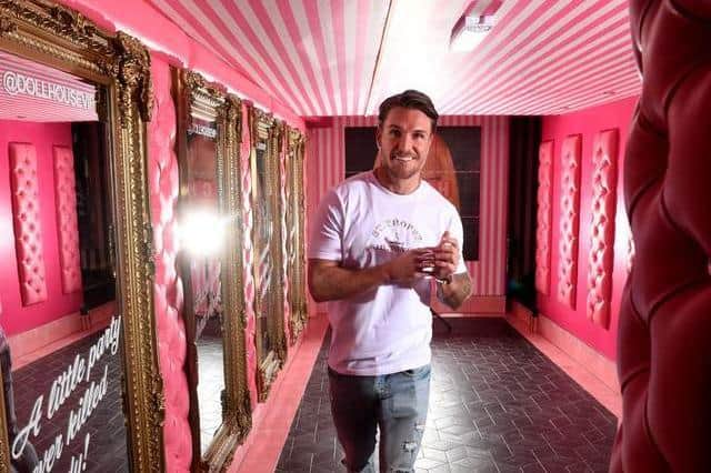 Tom Zanetti in Dollhouse - another high-end Leeds party venue he owns.