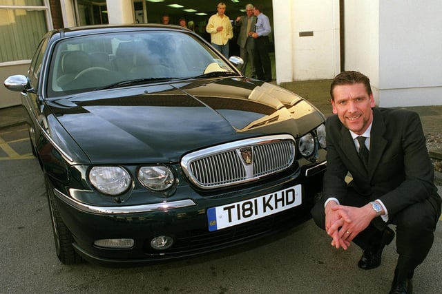 The new Rover 75 was launched at Appleyard Rover in Leeds. Pictured is general sales manager Chris Gardner.