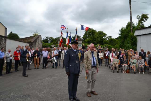 The ceremony at La Pellerine. PIC: Colin Mowl