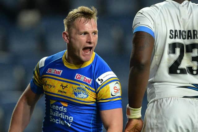 Leeds Rhinos' regular hooker Brad Dwyer who shared the role with stand-in Jarrod O'Connor against Huddersfield after usual partner, club captain Kruise Leeming, withdrew through illness. Picture: Bruce Rollinson.