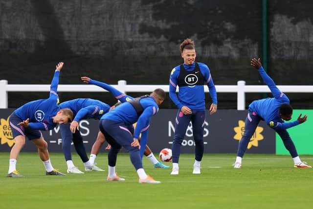 FIT AGAIN - Leeds United midfielder Kalvin Phillips has been in training ready for England's home game against Hungary on Tuesday night. Pic: Getty