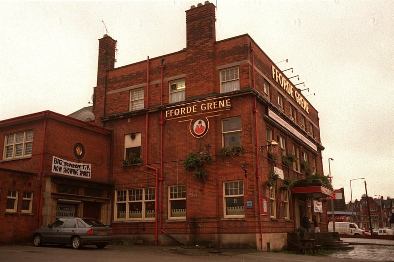 The Fforde Grene pub was built in 1938 and for many years was one of Leeds’s main music venues. By the early years of the 21st century its reputation had nosedived as it became a magnet for anti-social behaviour. It closed for good following a drugs raid in 2004 and three years later came the announcement that it was being turned into a supermarket.