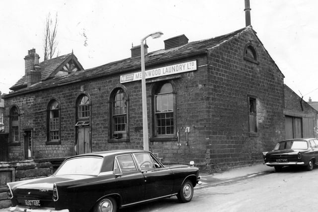 Meanwood Laundry on Church Lane in March 1966. The entrance to the office can be seen on the left. There had been a laundry on this site since the early 1900s.